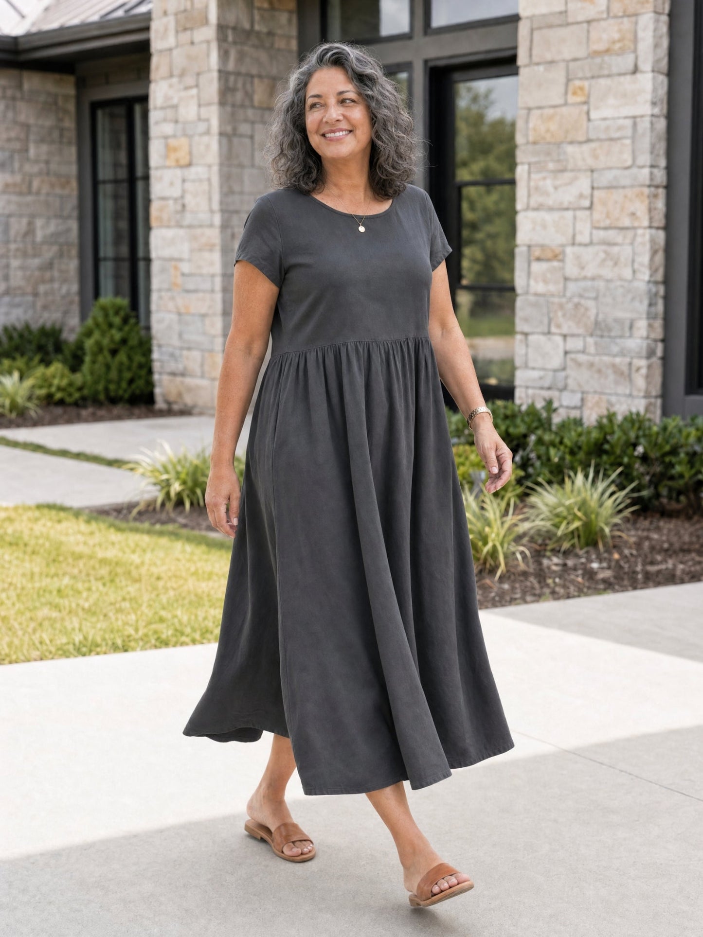 Tessa | Women's Relaxed Midi Dress with Pockets