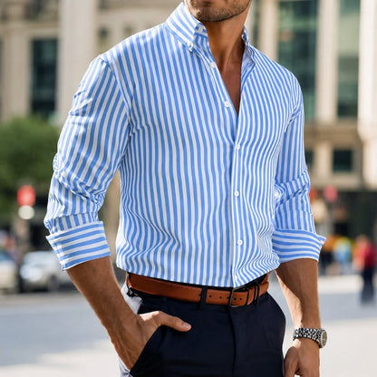 RENZO | Bengal-Stripe Button-Down Shirt