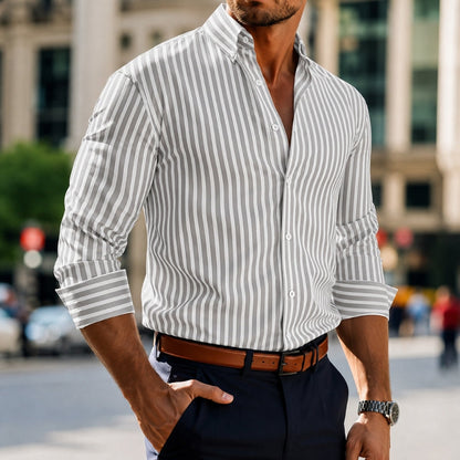 RENZO | Bengal-Stripe Button-Down Shirt