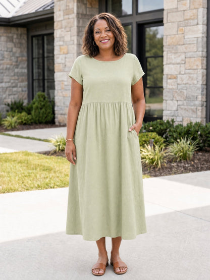 Tessa | Women's Relaxed Midi Dress with Pockets