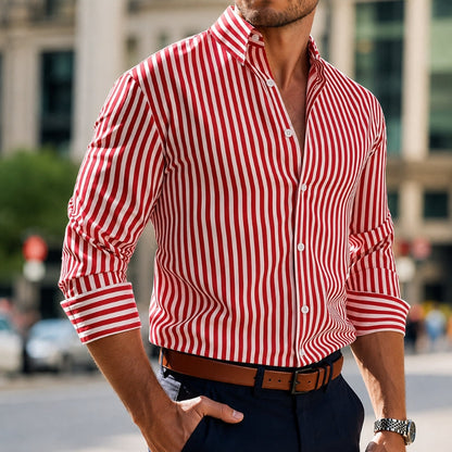 RENZO | Bengal-Stripe Button-Down Shirt