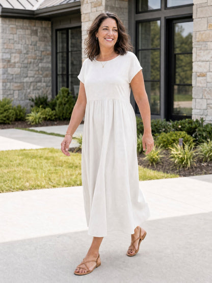 Tessa | Women's Relaxed Midi Dress with Pockets
