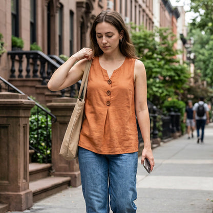 The Freya Linen Top