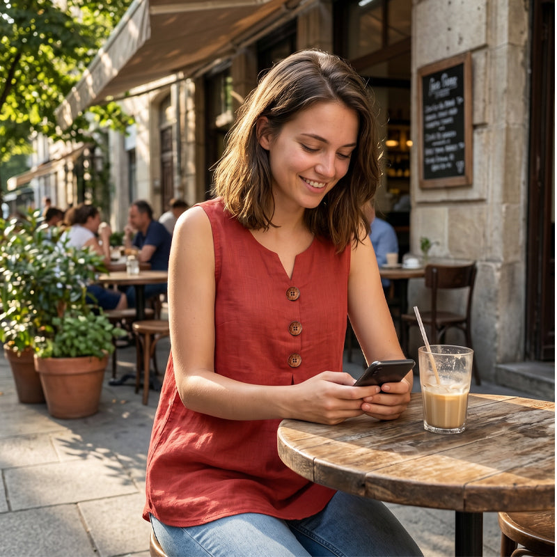 The Freya Linen Top