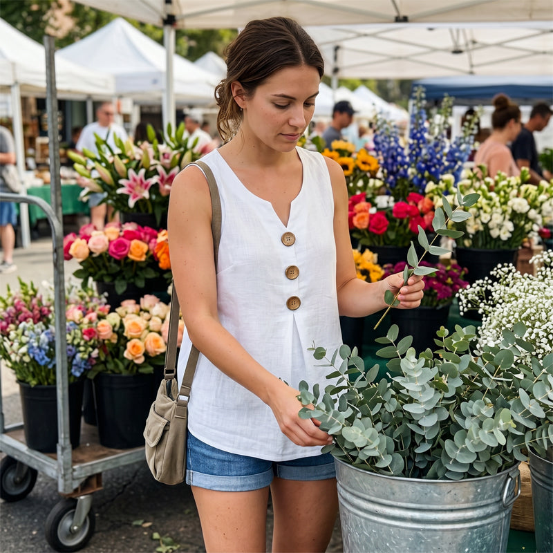 The Freya Linen Top