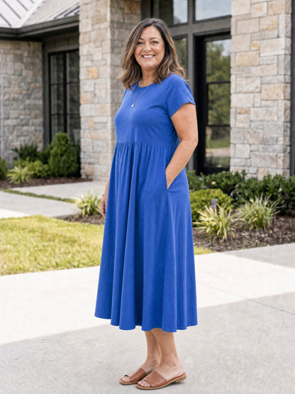 Tessa | Women's Relaxed Midi Dress with Pockets