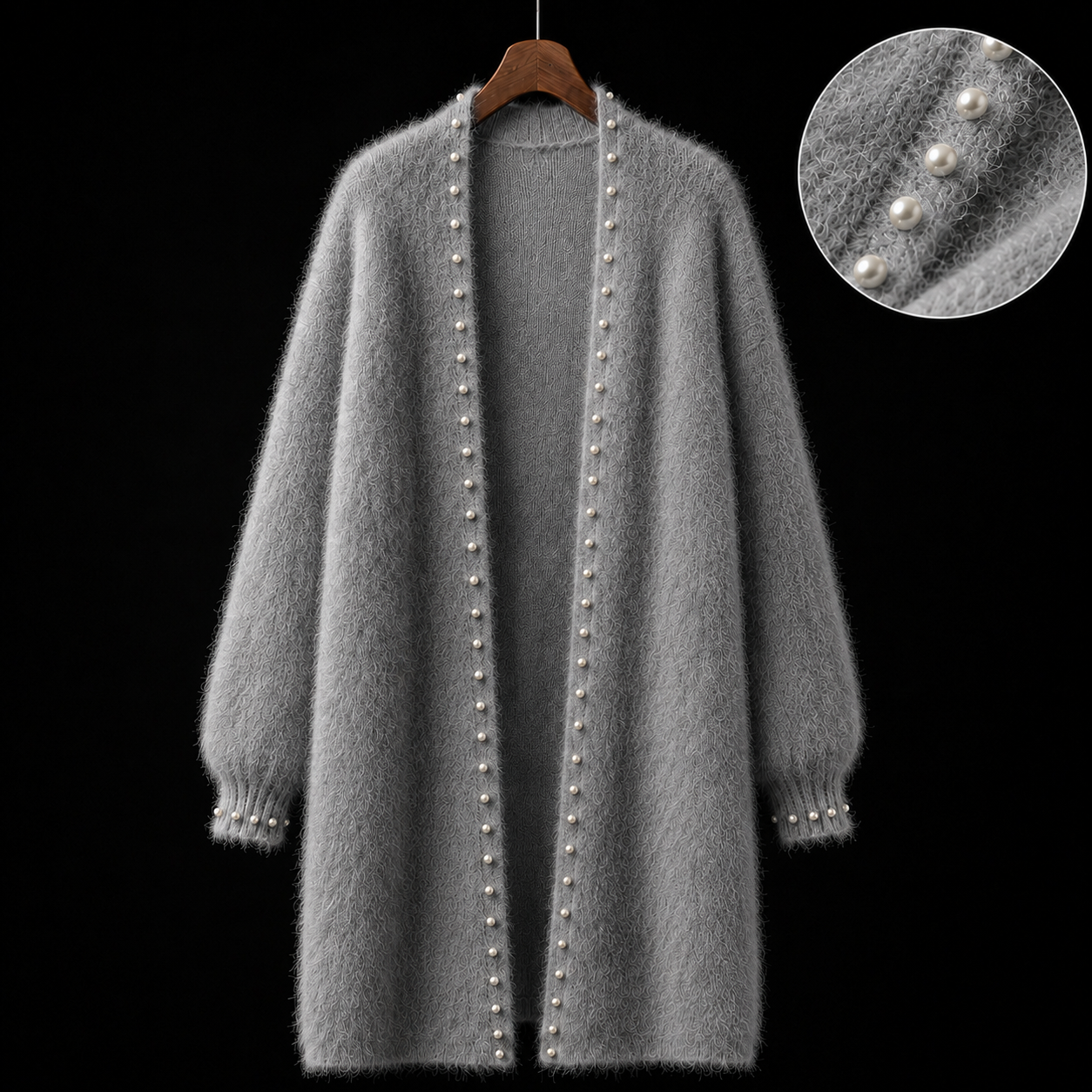 Amélie Pearl-Trim Cardigan