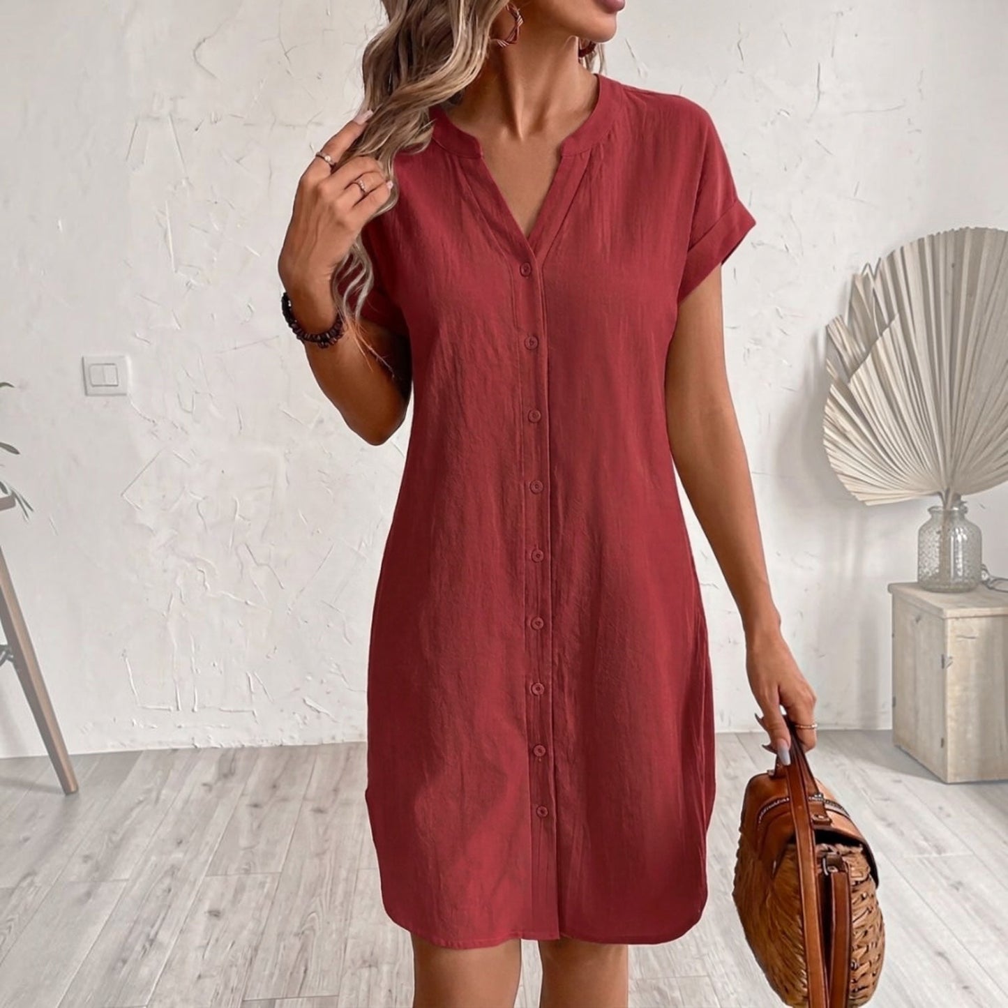 Linen Shirt Dress for Women