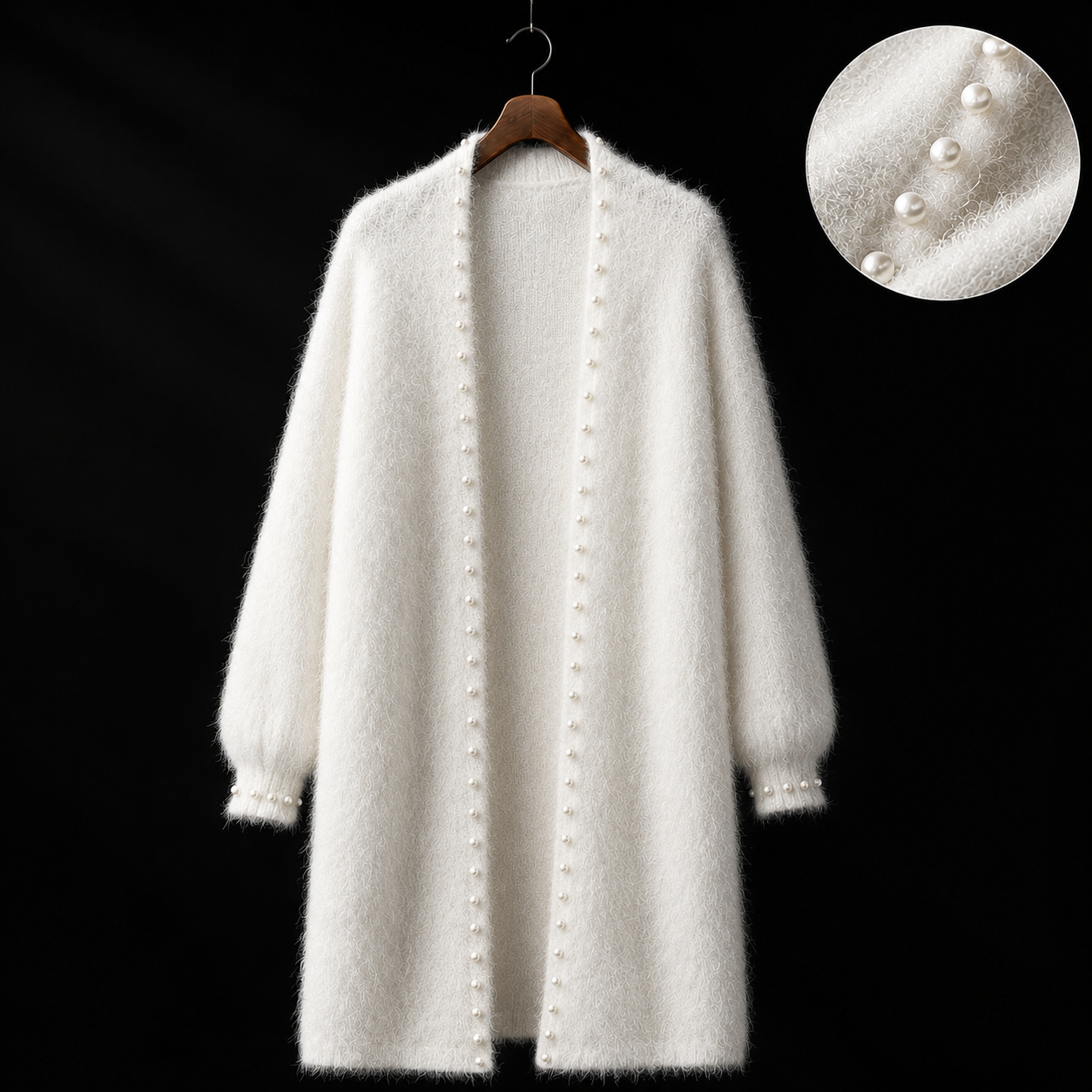 Amélie Pearl-Trim Cardigan
