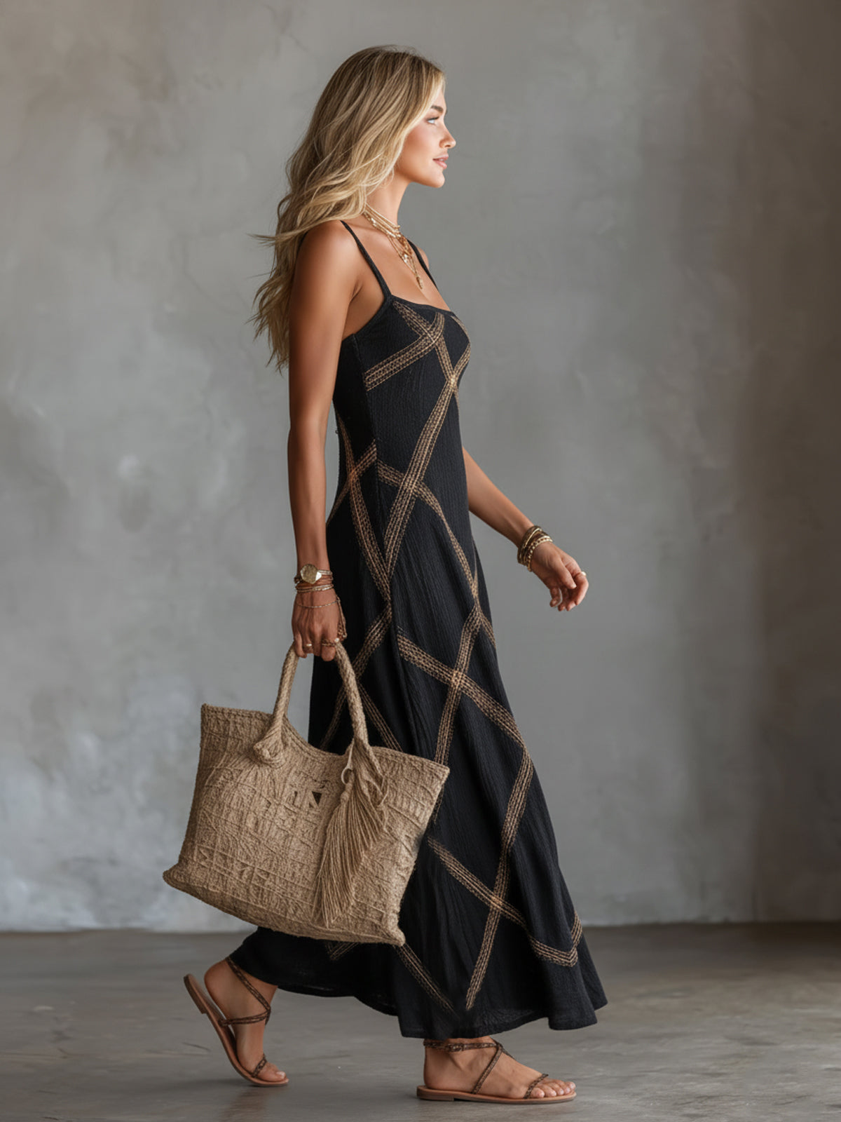 Seraphine Geometric Maxi Dress
