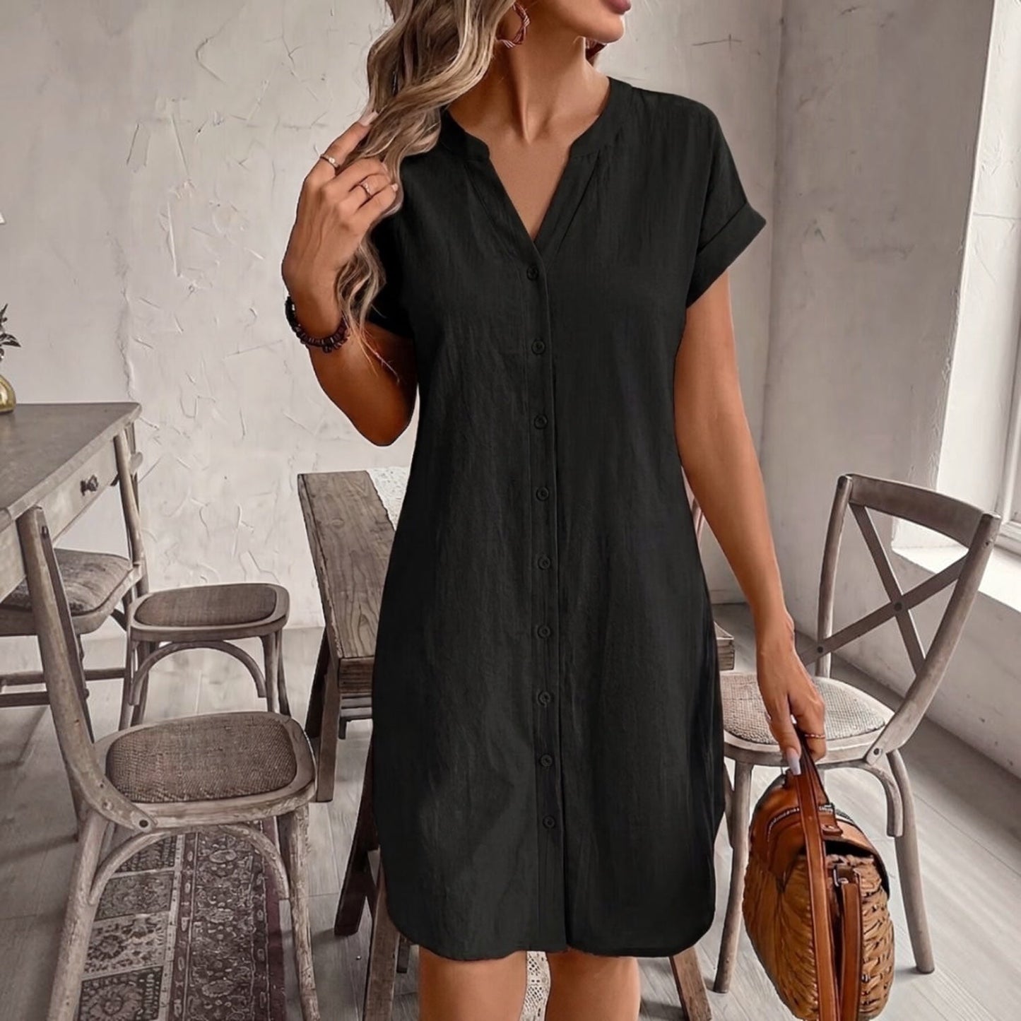 Linen Shirt Dress for Women