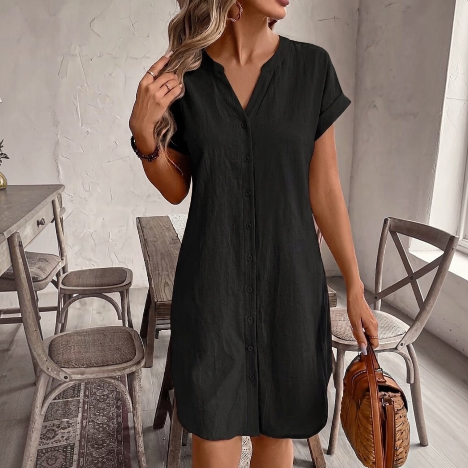Linen Shirt Dress for Women