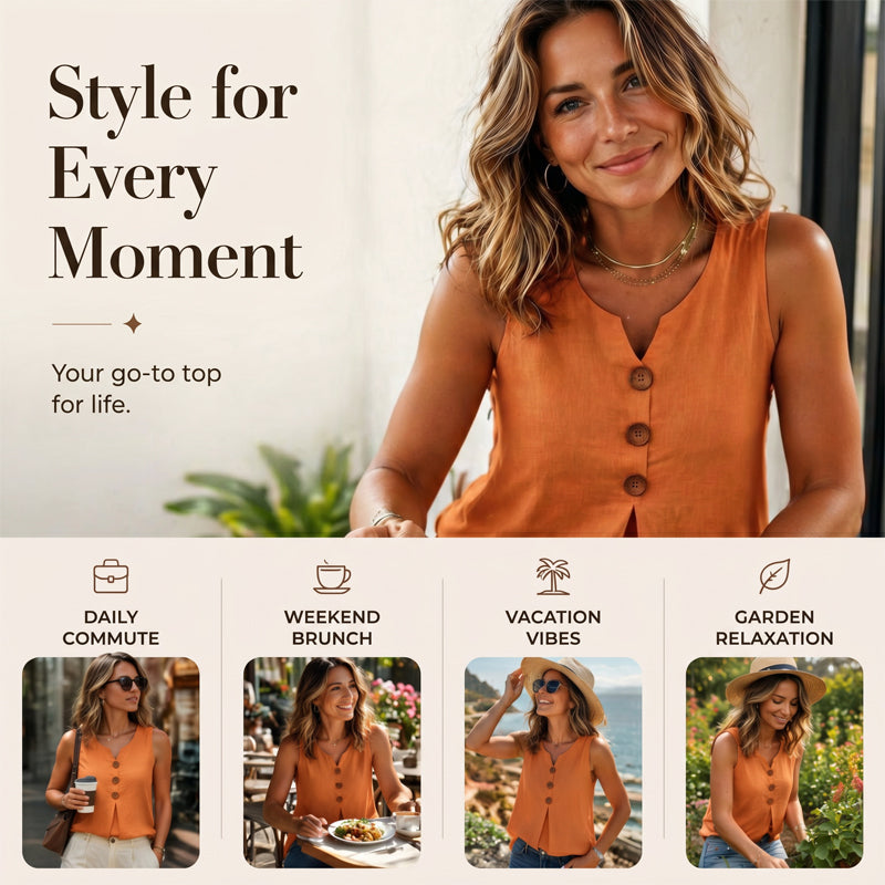 The Freya Linen Top