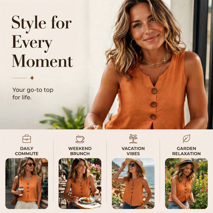 The Freya Linen Top