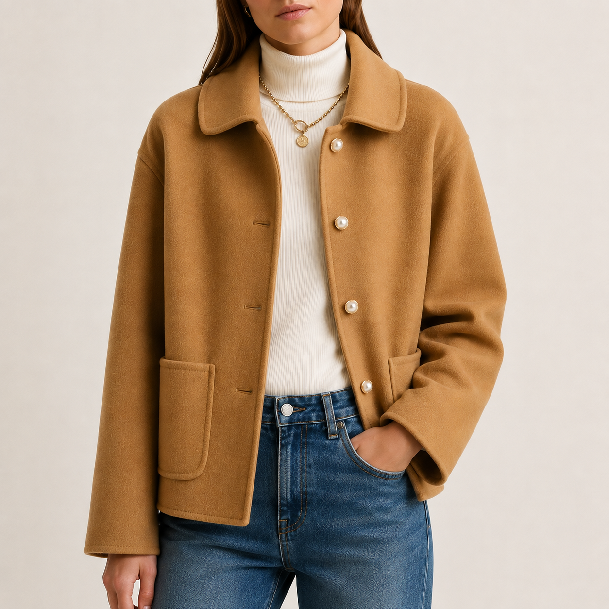 Margaux | Cropped Wool-Look Coat