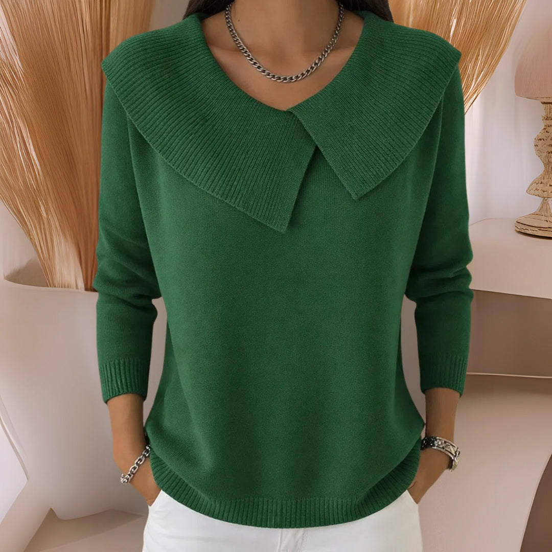 Genevieve Collar Knit Sweater
