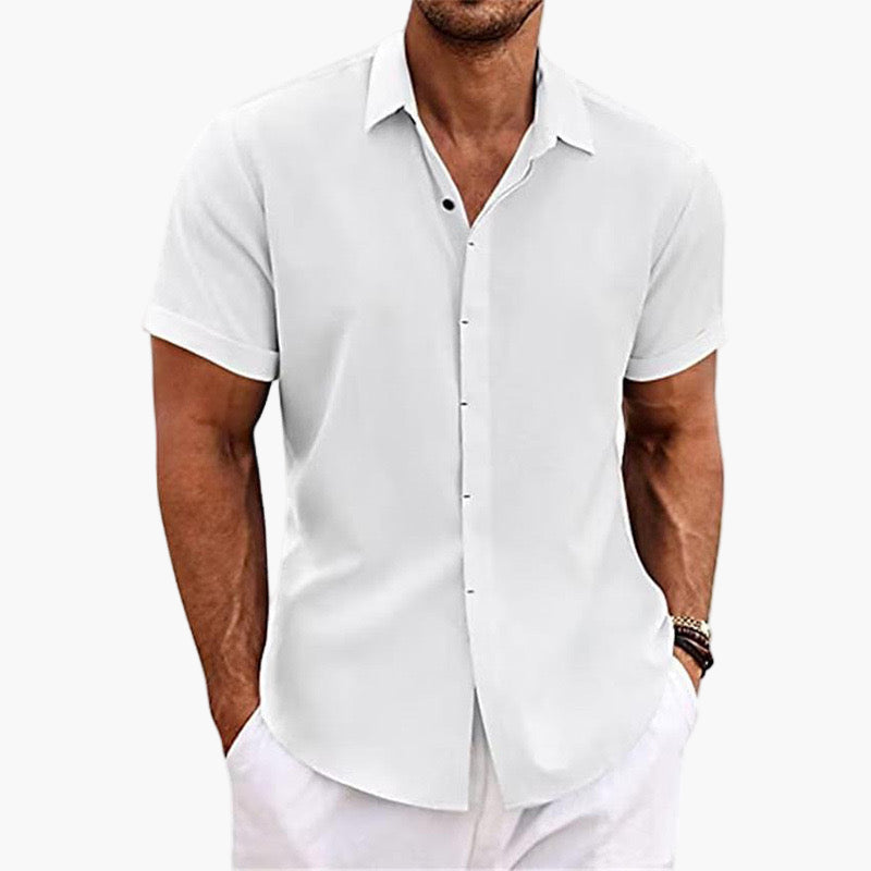 Monaco Linen Short-Sleeve Shirt