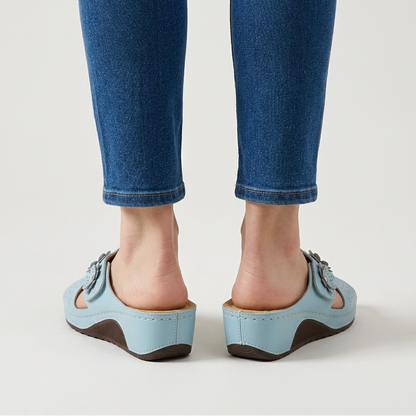 Marcella | Women's Floral Wedge Slides