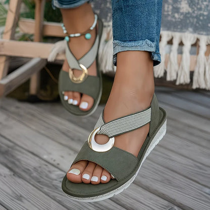 Skylar Buckle Flat Sandals