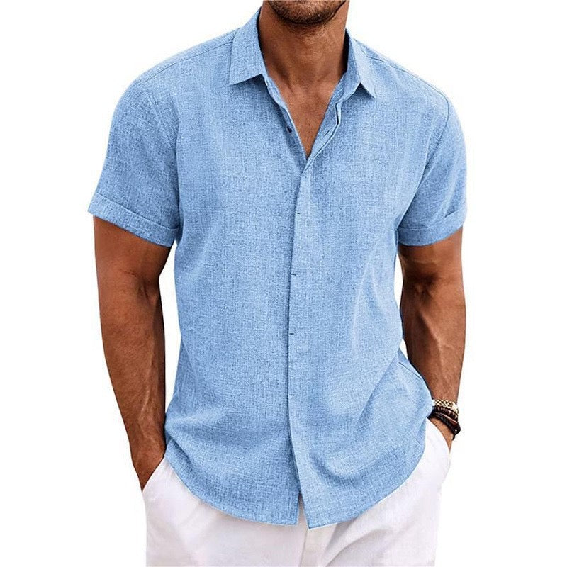 Monaco Linen Short-Sleeve Shirt