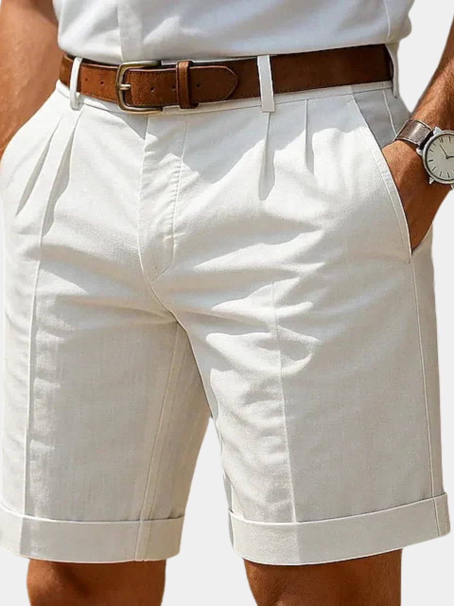 Enzo™ | Men's Pleated Tailored Shorts