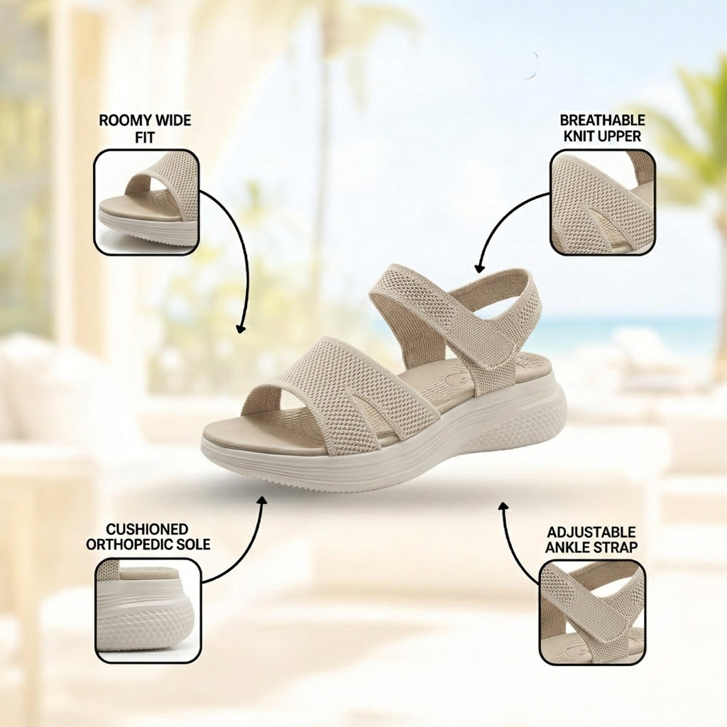Isla Stretch-Knit Sandal