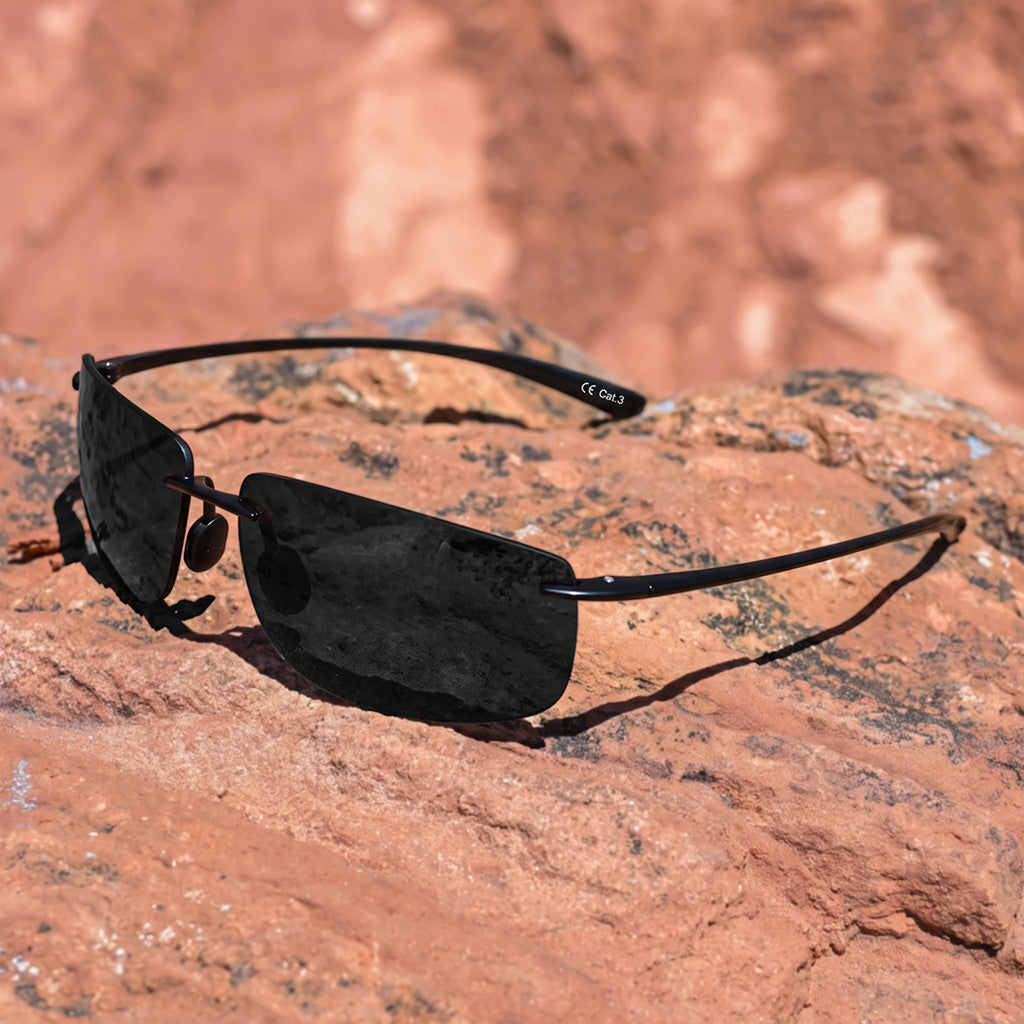 Miles | Rimless Polarised Sunglasses