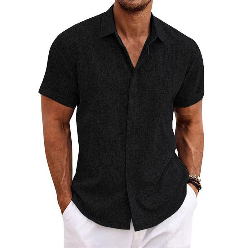 Monaco Linen Short-Sleeve Shirt