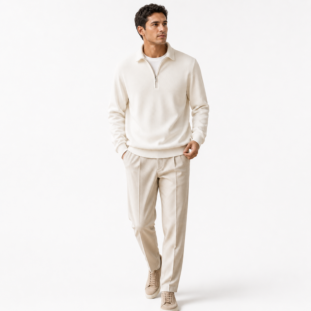 Sterling Half-Zip Knit Sweater