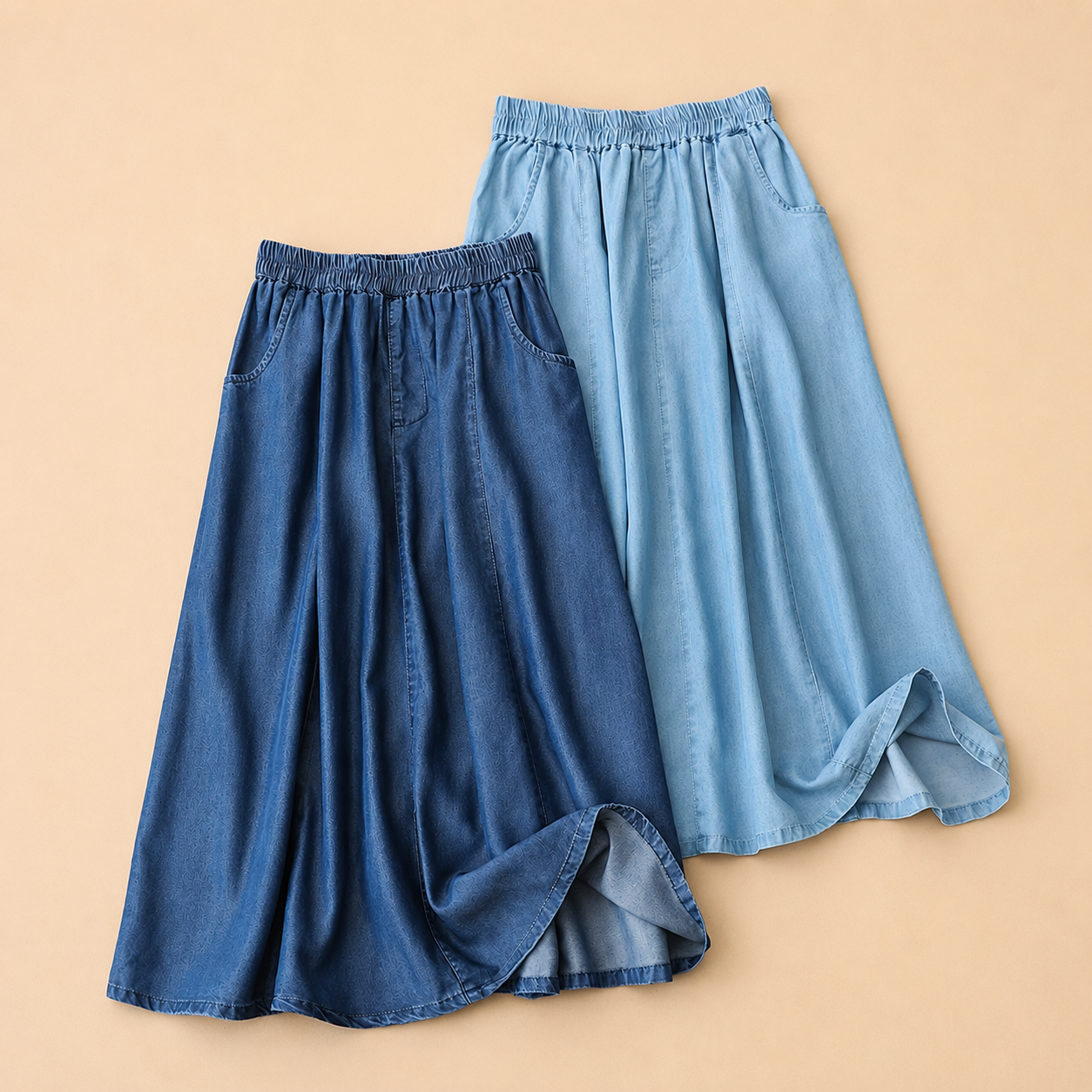Marcellé Flow Denim Skirt