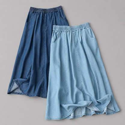 Marcellé Flow Denim Skirt