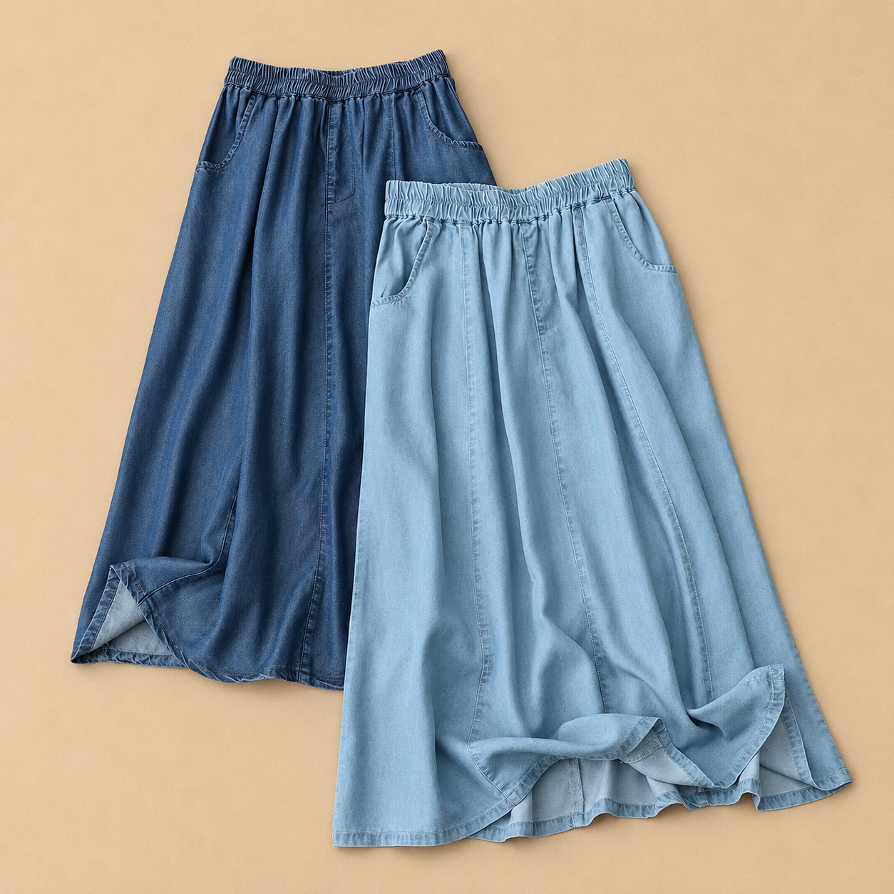 Marcellé Flow Denim Skirt
