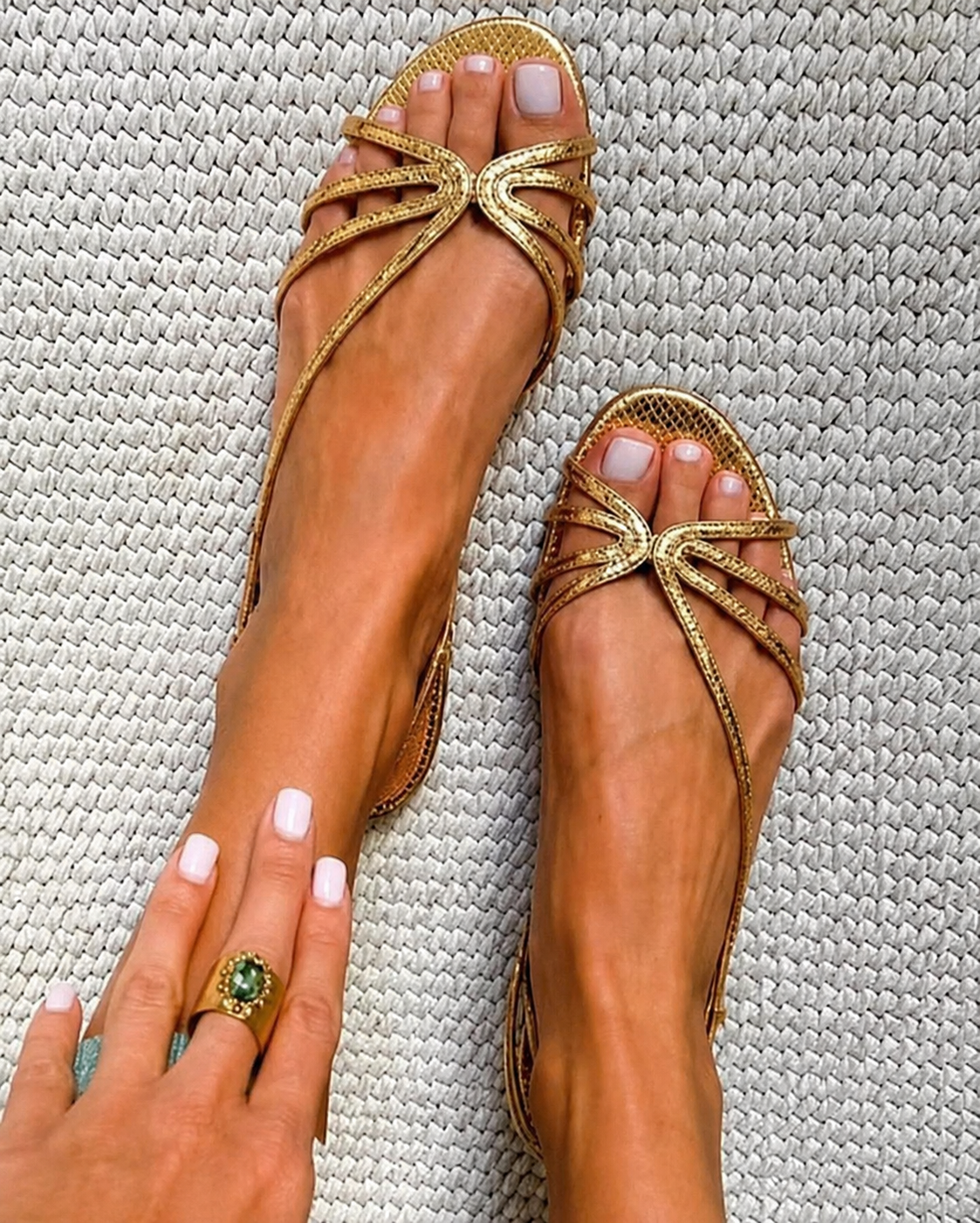 Sylvie | Women's Knotted Metallic Sandals