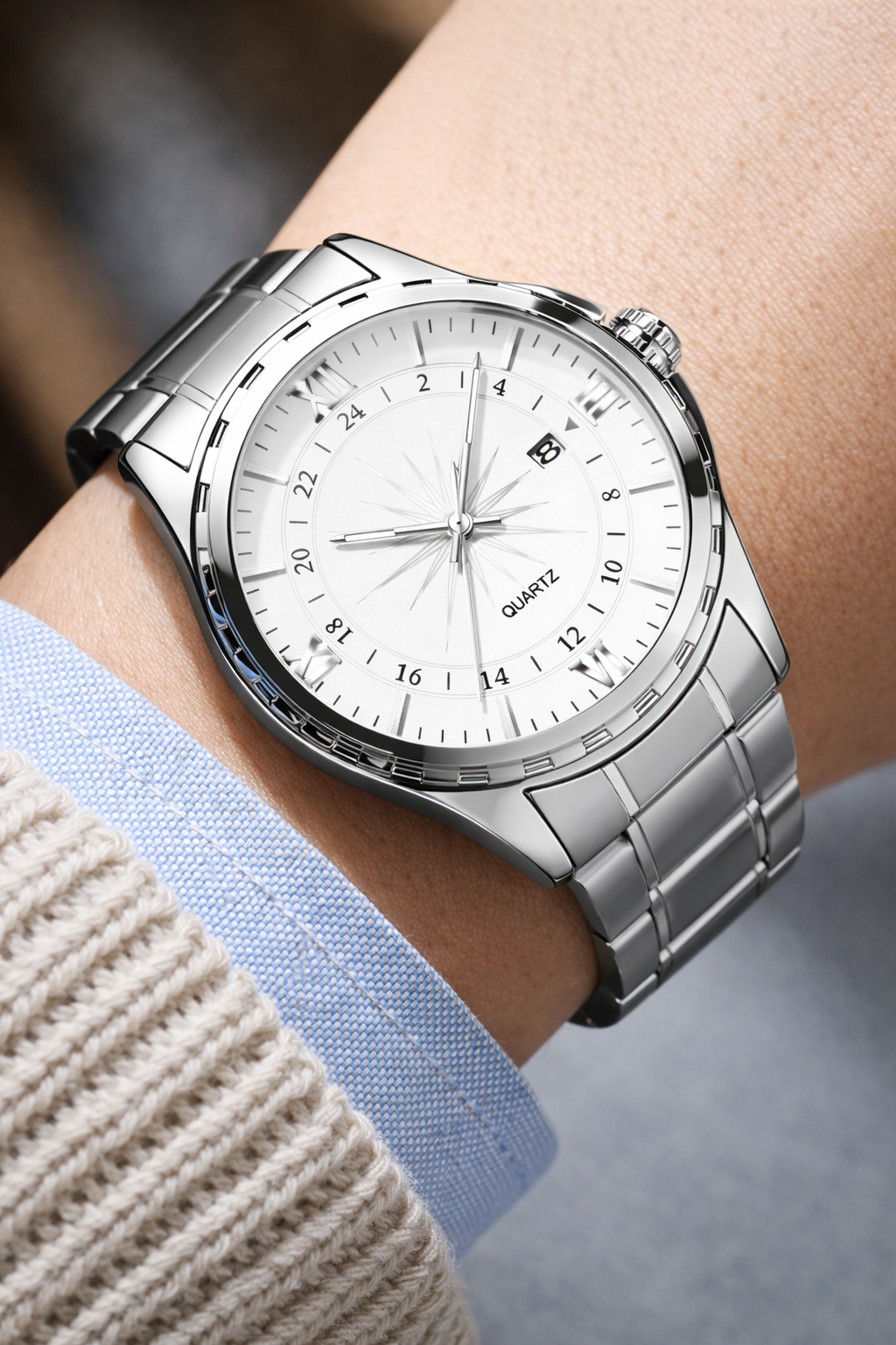 Watch on wrist