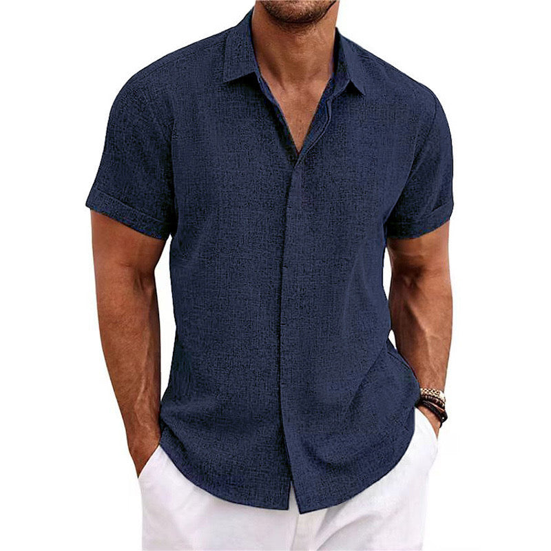 Monaco Linen Short-Sleeve Shirt