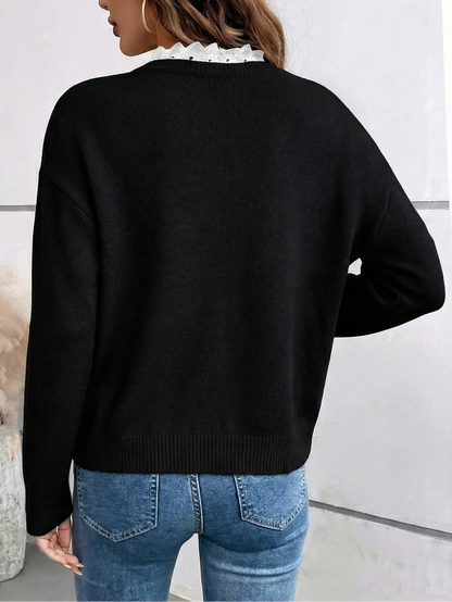 Dexley Rosalind Lace Collar Jumper