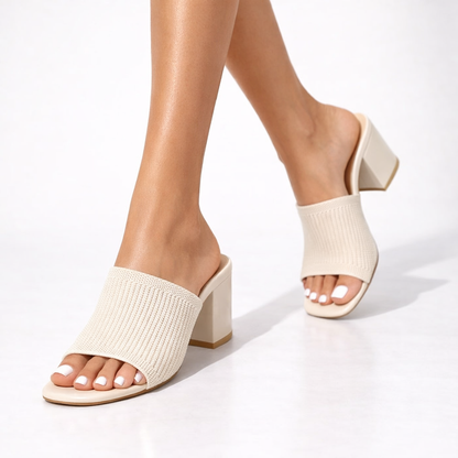 Helena | Textured Block Heel Sandals