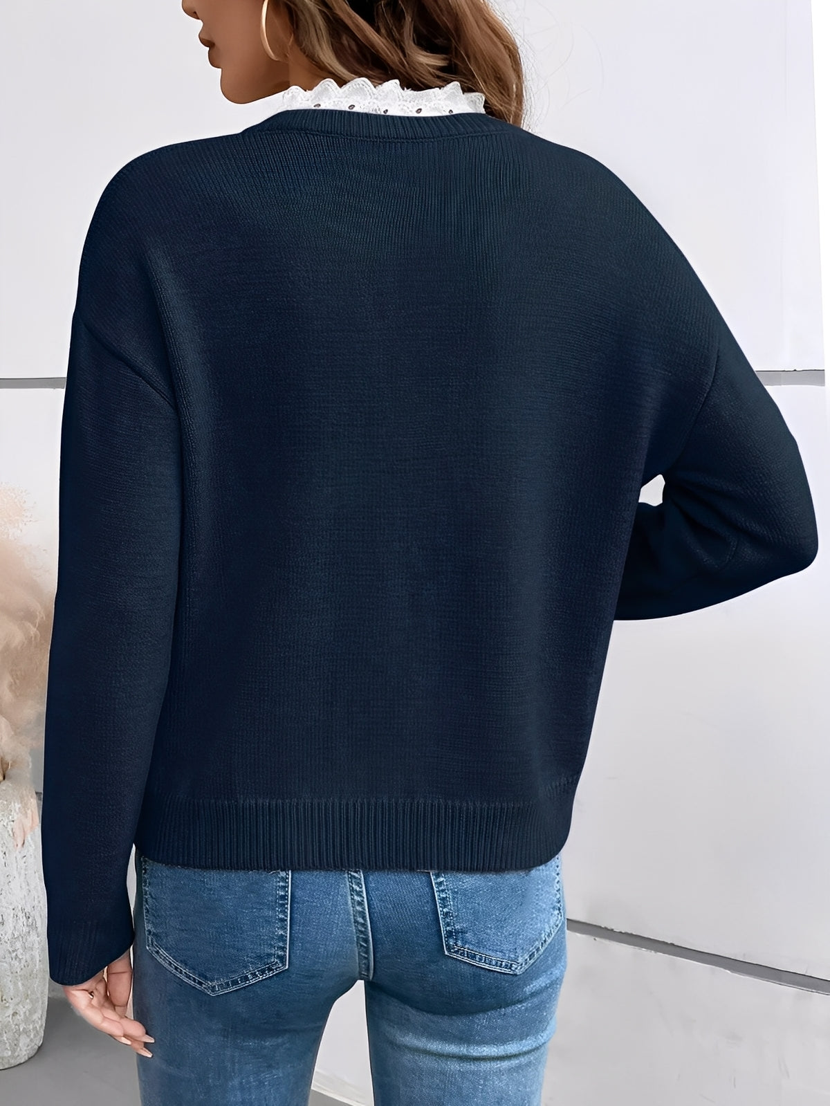 Dexley Rosalind Lace Collar Jumper