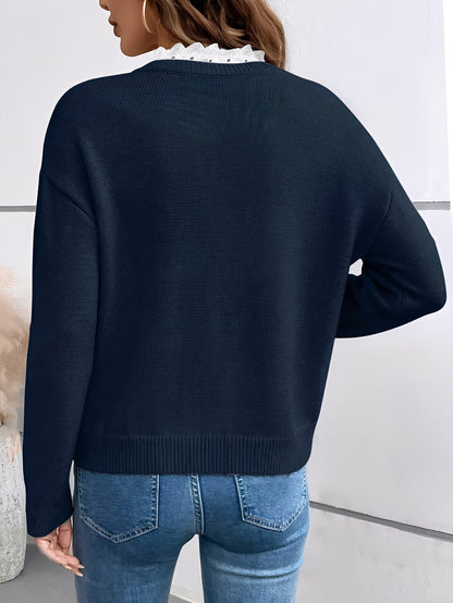 Dexley Rosalind Lace Collar Jumper