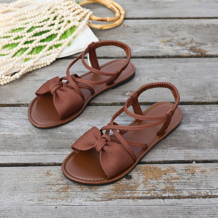 Elsie | Women's Bow Cross-Strap Sandals