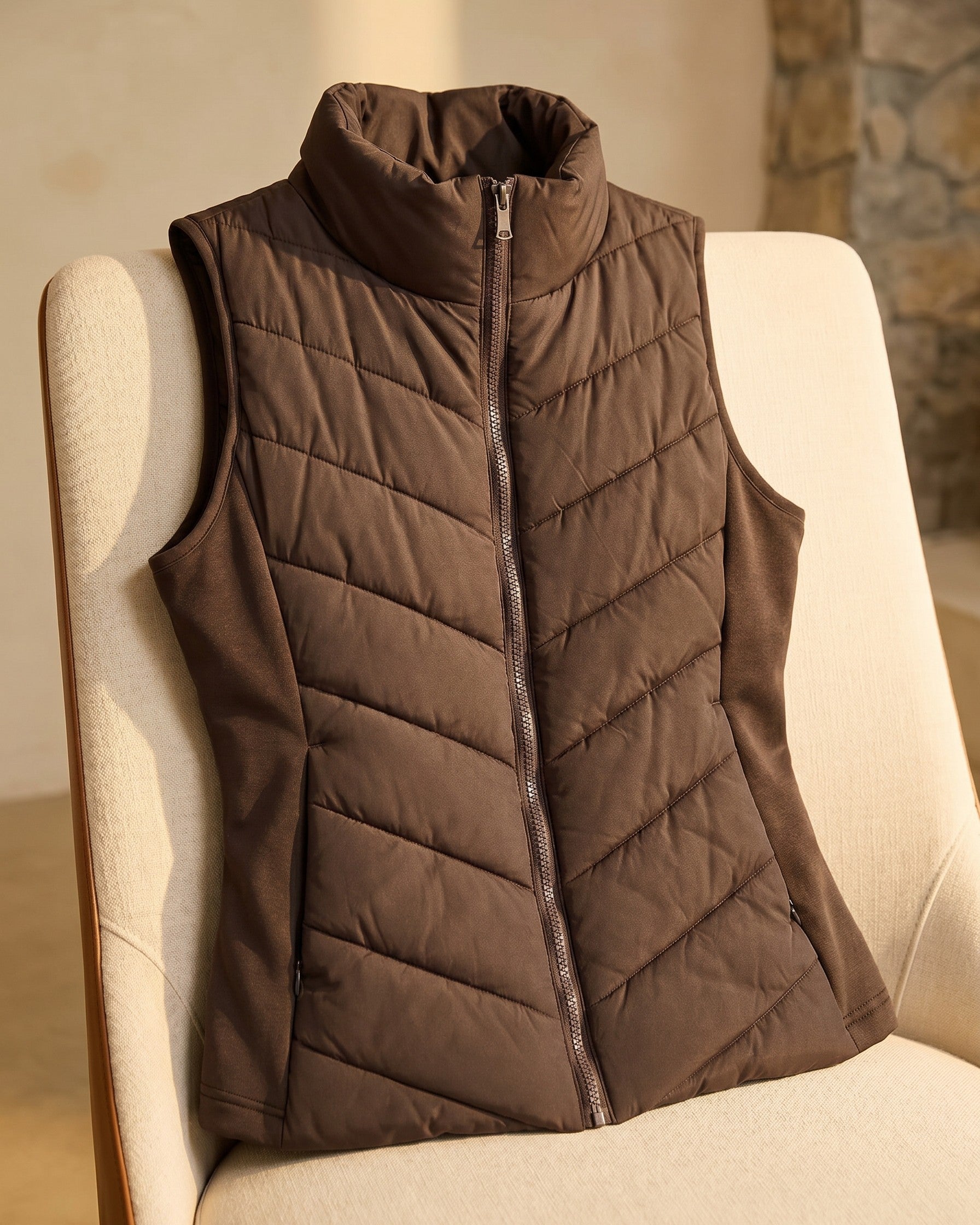 Heather | Chevron Quilted Gilet