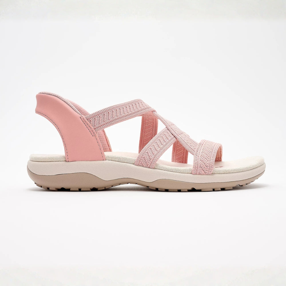 Romy | Women's Knit Crossover Slip-On Sandals