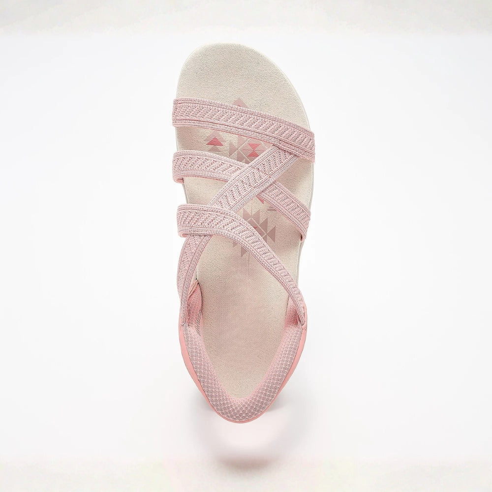 Romy | Women's Knit Crossover Slip-On Sandals
