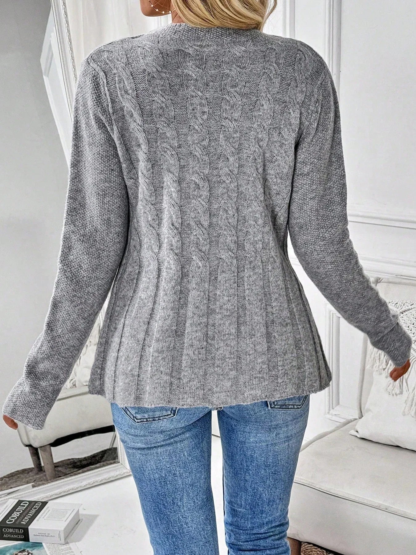 Elara Ribbed Knit Cardigan