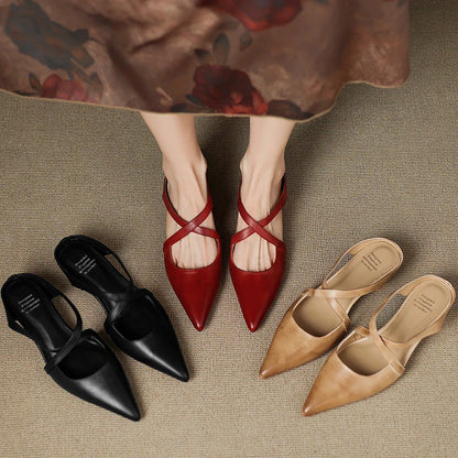 Goldie Leather Mules