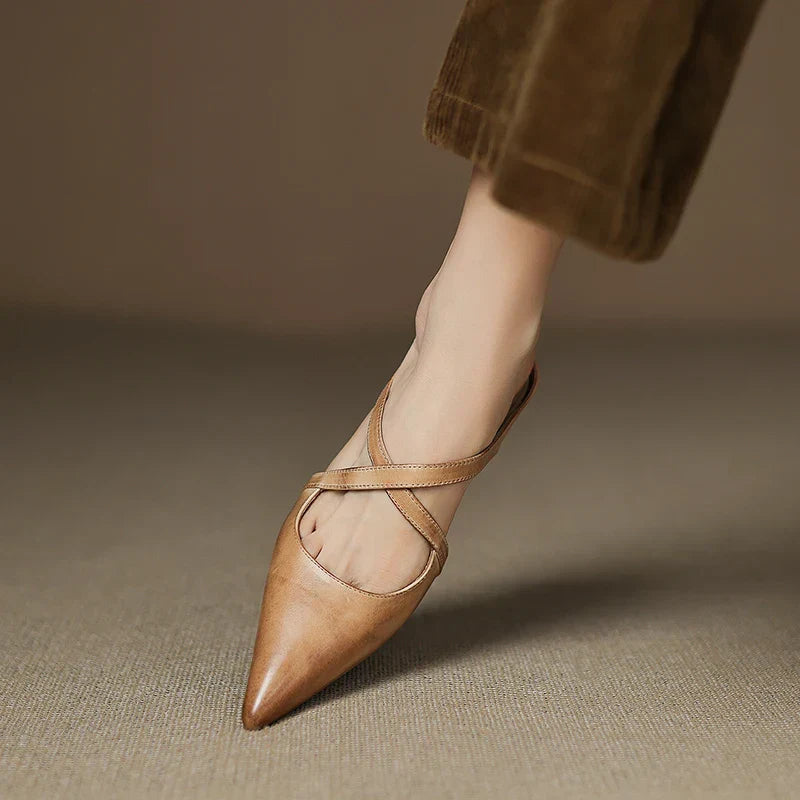 Goldie Leather Mules