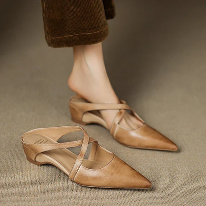 Goldie Leather Mules