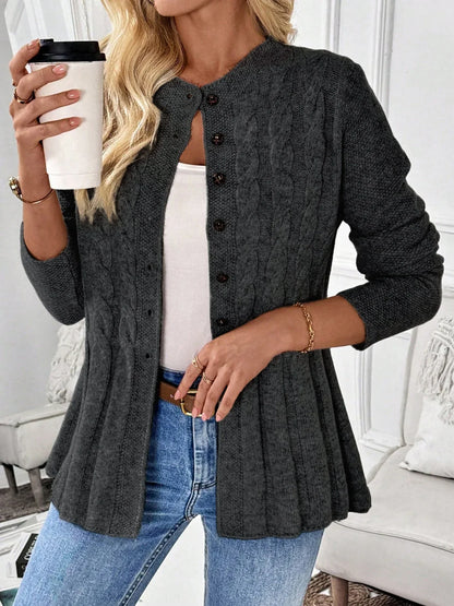 Elara Ribbed Knit Cardigan