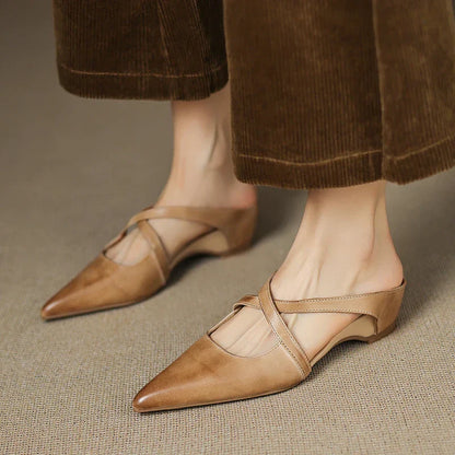 Goldie Leather Mules