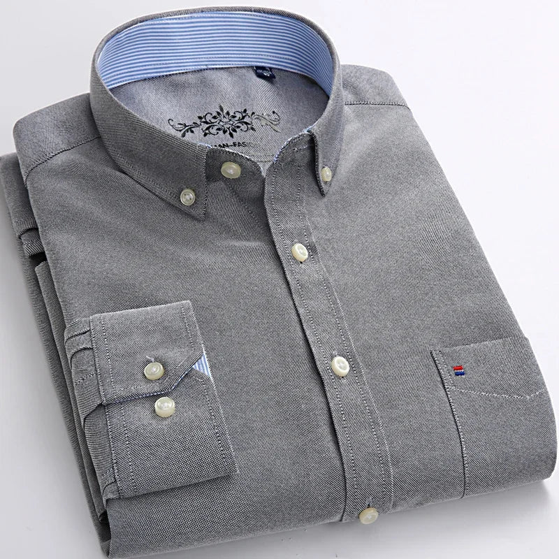 Men's Long-Sleeve Oxford Shirt